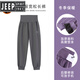 JEEP SPIRIT后口袋放手机跑步女运动套装春秋款显瘦网红瑜伽服长袖速干健身衣 紫外套+紫短袖+紫长裤后腰拉链口 S码 (80-98斤)