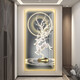 Light luxury LED lights entrance door decoration paintings simple modern hanging paintings mural corridor corridor feel atmospheric KX-3271 60*120 Light luxury gold border ordinary style 35mm