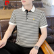 Pierre Cardin 2025 Nouveau t-shirt à manches courtes à manches courtes pour le collier de chemise pour hommes Polo T-shirt brodé à la mode à demi-manche Blanc 5012 [Turn Coll Colaire Colaire] M