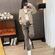 Adidas clover sportset reines Baumwoll-Sweatshirt Casual Jacket Damen Herbst und Winter Mode neuer Stil und Fleece warm warmes zweiteileres Tiefviolett Lila 100 Jin empfohlen [Jin ist 0,5 kg]