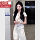 维多利亚的格调2025超火夏装一整套干练气质感小个子减龄大方得体短裤套装女 白色上衣+短裤【天穿搭套装/韩系 S 【建议80-92斤 送运费险】