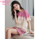 Modal pajamas for women in summer new short-sleeved shorts two-piece set sweet gradient summer simple casual home clothes can be worn outside YZT9859 L women's style