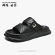Pareja lobo Familia zapatillas para hombres nuevos hombres de verano para hombres y mierda de los hombres anti-dolores y mierda.