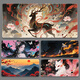 Ruqinlian ancient style cool mouse pads for extra large men and women's workstation office computer desk pads customized e-sports keyboard pads smooth thickened lock edge wrist pads support customized non-slip and wear-resistant 15124 [thickened lock edge, skin-friendly and smooth] length 1000mmX width 500mmX thickness 5mm