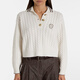 Brunello Cucinelli Logo羊绒绞花针织Polo衫式毛衣 P01083479 白色 XXS CN 155/80