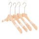 Corche de cintre à vêtements en bois attaché sans peinture en bois massif vêtements de vêtements de vêtements pour hommes et femmes affluer un pantalon en bois sans glissement.