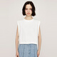 Moussy/Sly2025 Summer Simple Simple Color Color Round Necksemante Randevale.