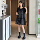 Woodpecker fake two-piece splicing slim dress with small temperament thin style short skirt for belly protection in summer new style black M (recommended to be less than 100 Jin [Jin equals 0.5 kg])