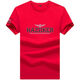Soodu Shark European kurzärmelig T-Shirt Männer Sommer Feste Farbe Mercerated Cotton Letter Print Weiß [6218#] S [90-120jin [Jin ist gleich 0,5 kg]]