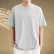 
KOOSHI luxury white short-sleeved T-shirt for men in summer thin cool loose top casual round neck half-sleeved T-shirt for men WT52C1047 white M
