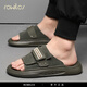 Rowilcs Brand Slippers Summer 2025 Nouveau tongs de mode de célébrité Internet à l'extérieur portant des pantoufles de plage à selle douce