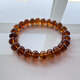 Libiao 2025 new high-end fushun amber soybean oil color gold amber 10 mm single circle bracelet