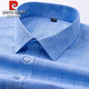 Pier Cardin pure cotton short-sleeved shirt men's summer new striped cotton shirt middle-aged free ironing business casual half-sleeved shirt men light blue vertical stripes [Heng-6623] short sleeve lining S 38 [100-120Jin [Jin equals 0.5 kg] wear]
