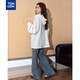 Tang Shi Frauen Textur Stoff Kapuze Kurzdünne Jacke Wp cremig s