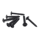 XMSJ CROSS CROSS SLOT Large tête plate Vis autobusée 1022 en acier en carbone noir zinc st2.9 / 3,5 / 3,9 / 4.2-6,3 m m3 * 8 zinc noir 5kg_9276 pièces