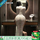 Man Yan Gift Condom Underwear Secretario Secretario Sexy Seduction Traje de seducción de encaje Pajamas Dating Battle Vestido 9766 NUEVO PRODUCTO NECHO NEGRO [SLACE SCURNE LONG SALA] UNA Tamaño [Peso sugerido 80-120 Jin [Jin equivale a 0.5 kg]]