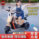 双人儿童电动摩托车遥控三轮车宝宝男女童车大号可充电小孩玩具车 688A黄色+6v4单驱不加斗