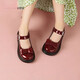 Girls' shoes summer 2025 new little girl princess shoes soft sole student shoes baby girl red small leather shoes black (shining iris black) glossy bow size 28 inner length 17.4cm suitable for feet 16.9cm long