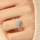 Pt950 platinum moissanite color diamond ring 1 carat six-pointed star woven real proposal wedding ring as a gift for girlfriend Six-pointed star woven 1 carat - light luxury model. For closed models, please contact customer service/remark the ring number