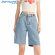 JeanSwest Shorts en denim à cinq points pour femmes en été hauteur de taille slim.