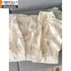 Modal mikko pajamas for women in summer cotton gauze short-sleeved ins Japanese cute spring and autumn home clothes three-piece set Yunduo Cotton-9905# Black Love Three-piece Set M [Suggestion 75-100Jin [Jin equals 0.5 kg]]