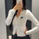 耐克（NIKE）外套女装 2025夏季新款运动服户外出行潮流时尚V领针织夹克上衣 FD2377-100 2XL