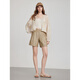 ELLE FRANJE DE LIGER DE LIGHT LIGHT de diseño de gradiente estampado para mujeres 2025 Summer NUEVO ELEGANT CAMBITER Fashion Top Apricot M _160_84a_110-120jin [Jin equivale a 0.5 kg]