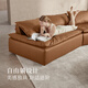 
Gujia Home [Clearing Collection Functional Sofa 2]-Not Supports Warehouse Delay Return Exchange Living Room Electric Sofa 6172 Baroque Brown Three-person Right Electric Free Lying