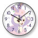 Star Dailu Wall Reloj Cartoon Princess Room Smart Rechin Girl Lindo Girl Heart Quartz Reloj Mute BF1047 Star Dailu -H Black Frame - Reloj de Radio desde 10 pulgadas