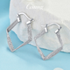 GsunG platinum rhombus earrings for women, new PT950 fashionable pure platinum square earrings as a Chinese Valentine's Day gift for my wife. Rhombus earrings, about 5.3 grams, 2.4 cm inner diameter, pre-ordered