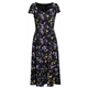 ROEYSHOUSE French puff sleeve big sling dress 2025 summer new style beautiful printed midi skirt 12107 color 2XL