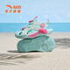 Anta Children's Sandals Girls Beach Shoes Summer Baotou Breathable and Comfortable Outdoor Frame Shoes Mint Blue/Silver-2 30 Foot Length Approximately 18.5cm
