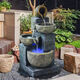 Nouveau Garden Waterscape Courtyard Décoration Ornements Crystal Ball Fortune Fountain Retro Fluit Water Ornements Circulation Eau 6627