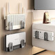 Router wall rack wall-mounted punch-free hook wifi plug-in board set-top box light cat bracket storage box multi-function bracket gun gray 2 pairs