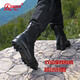 Strongman men's boots, double density combat boots, Jihua 3515 workwear wear-resistant leather boots, outdoor military fan training boots, black 41