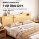 Fengnuantang solid wood bed double 1.8m modern simple 1.5m home master bedroom double bed rental house bed 1.2m solid wood bed 1500mm*2000mm special price impulse