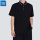 Polo de manga corta Jeansest Polo de verano Summer Solid Color Borded Top Camisa de manga corta azul marino 698 3xl (recomendado 160-180 Jin [Jin iguala 0.5 kg])