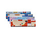 Logitech K845 wired mechanical keyboard, computer, e-sports office games, animation, Mario customized PBT keycaps, K845+red and white Gundam keycaps_can be used as keycaps, blue axis-[Typing office selection]