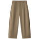 Muji Frauen mercerisierter Twill Eimer breites Hosen dunkler Beige xl