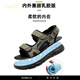 rowilcs凉鞋男2025夏季新款户外运动软底防滑开车沙滩鞋百搭涉水休闲凉拖 舒适软底防HHSA9207米色 38 标准皮鞋尺码
