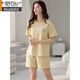 莫代尔睡衣女2025夏季新疆棉短袖短裤简约休闲棉质薄款家居服套装可外穿 Z9859 L 建议100-120斤