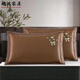 MPPMCK [High-end Light Luxury] 2025 new pillow case for home use one-pair summer ice silk cool cool mat pillow core cover single ice 679-7 purple forest pillow case (one-pair) 48cmX74cm