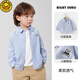 G.duck boys pure cotton long-sleeved shirt spring and autumn new style boys autumn clothing baby children's clothing tops children's shirts autumn jacket hot sale U16020 blue stripes 90 recommended height 80-90cm 1 and a half years old - 2 years old