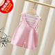 Advsus Girls Overalls Anzugs Sommer 2025 Neue Kinder Kleidung modische dünne Mädchen Baby Sommer zweiteiliger Pinkanzug 120