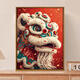 三栖虎中国风醒狮数字油画diy填充填色龙新年手工绘油彩画装饰挂画 SJ13915 40*50cm绷好加厚内框