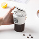 YMOLGA cold brew coffee cup exquisite men's carry-on cup portable and handy carry-on cup ZPSN9214 gray portable coffee cup 300ml