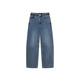 
Teenie Weenie Bear Women's Jeans 2025 Autumn New Retro Washed Slack Comfort Pants Light Blue L