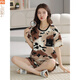 Modal pajamas for women in summer 2025 new cartoon set short-sleeved cotton Korean style thin style for outdoor wear Y9858 M
