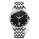 
Boman official website German certified brand watch men's mechanical watch fully automatic men's watch calendar luminous waterproof men's watch [SF] 3882 silver shell black surface - silver steel belt 39mm