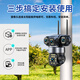 Guangchun four-lens monitor home outdoor 360-degree no blind spots with night vision mobile phone remote without network 4G lifetime free traffic outdoor rural solar camera 4G version four-lens 32 million + plug-in use + free permanent traffic